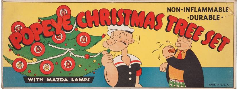 Popeye Celebrated Christmas in Cartoons, Toys, Ads...But Rarely In Comics!
