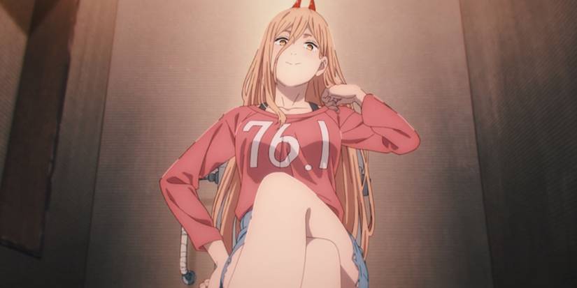 Power taunts Denji in the bathroom in Chainsaw Man.