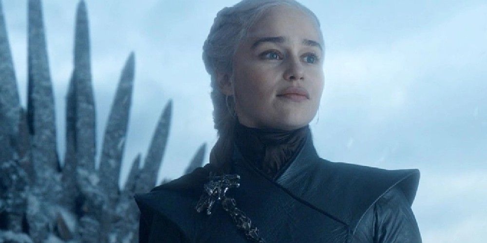 Queen Daenerys Targaryen assumes the Iron Throne in Game of Thrones