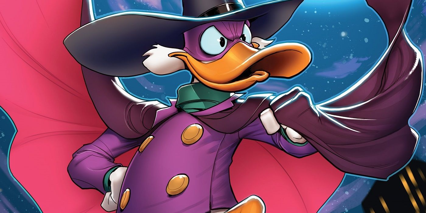 Darkwing Duck com sua capa ao vento