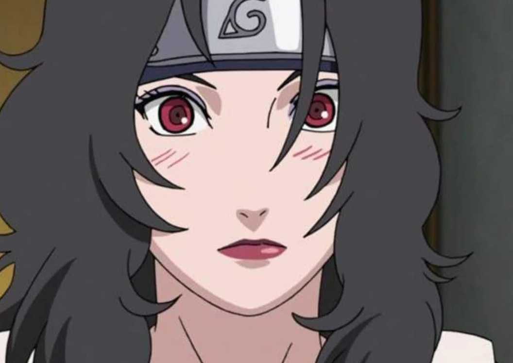 Kurenai Yuhi is surprised in Naruto.