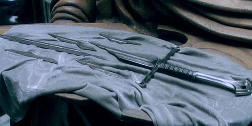 Shards of Narsil in Rivendell in Lord of the Rings