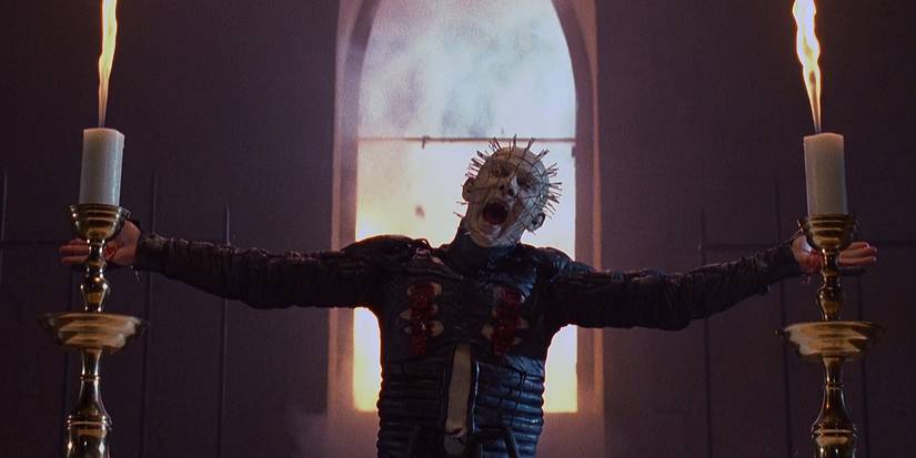 Pinhead is seen laughing in Hellraiser III Hell on Earth