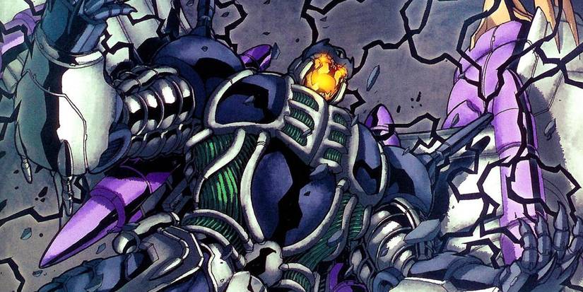Thunderwing screaming with Dead Universe energy flowing around him; from IDW Publishing