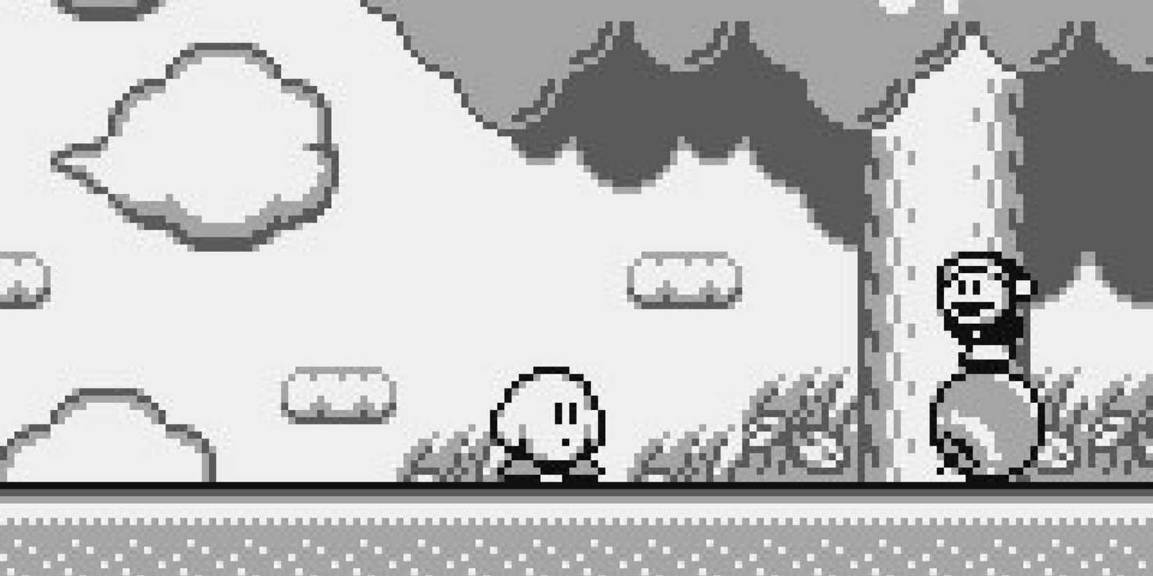Kirby encounters a Poppy Bros. in Kirby's Dream Land.