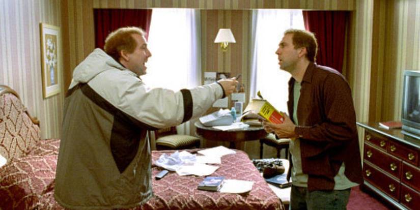 Nicolas Cage playing two characters in Adaptation (2002). 