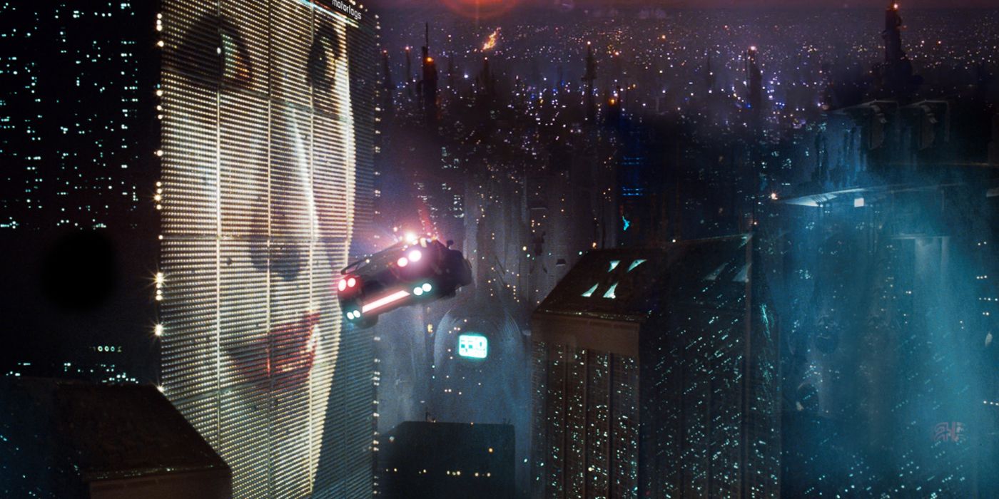 Arabalar geceleri Blade Runner'da uçuyor