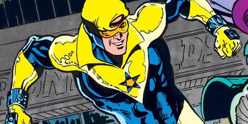 Booster Gold en la portada de su número de debut en DC Comics