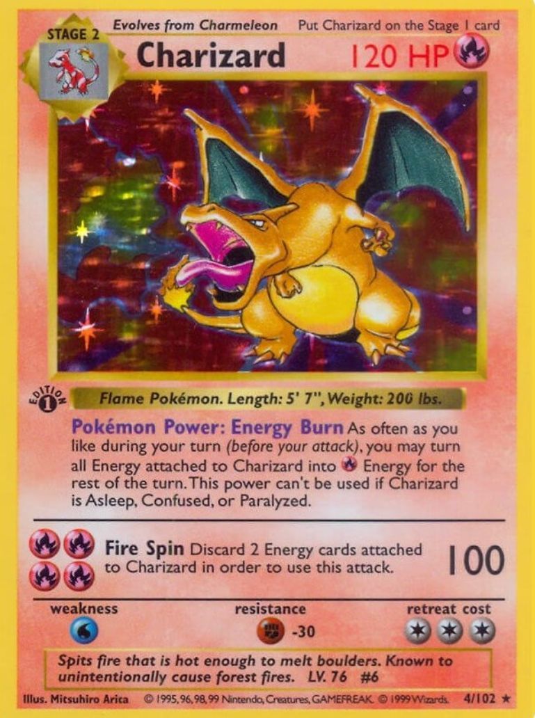 Charizard 1st Edition 英語クリスタルタイプ Charizard 1st Edition クリスタルタイプ 英語 シングルカード
