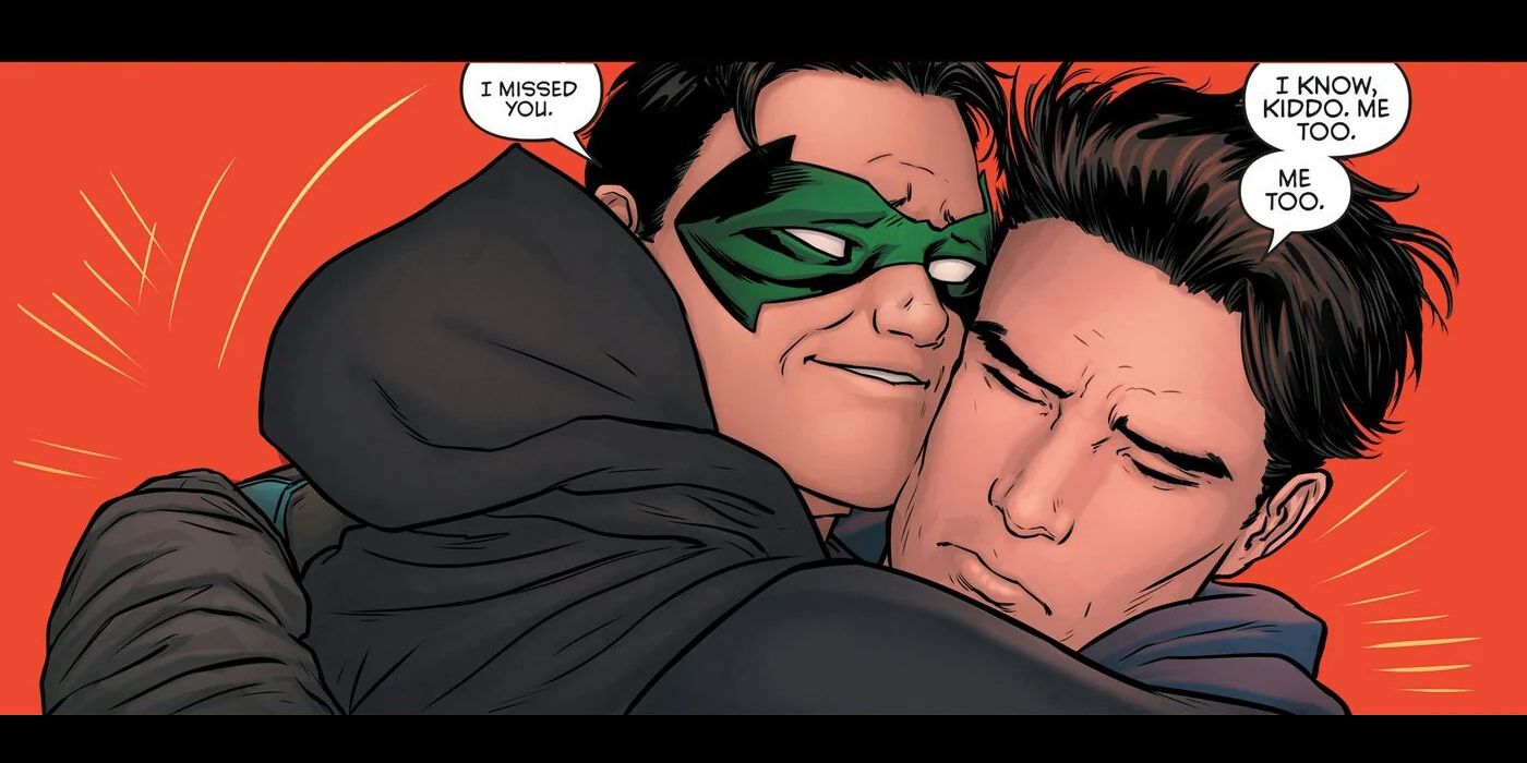 Dick e Damian se reencontram após a suposta morte de Dick.