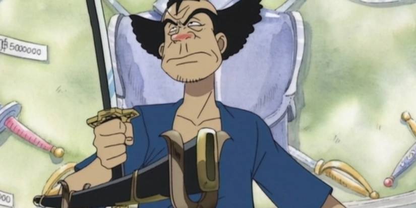 Ipponmatsu tient l'épée Yubashiri dans l'anime One Piece