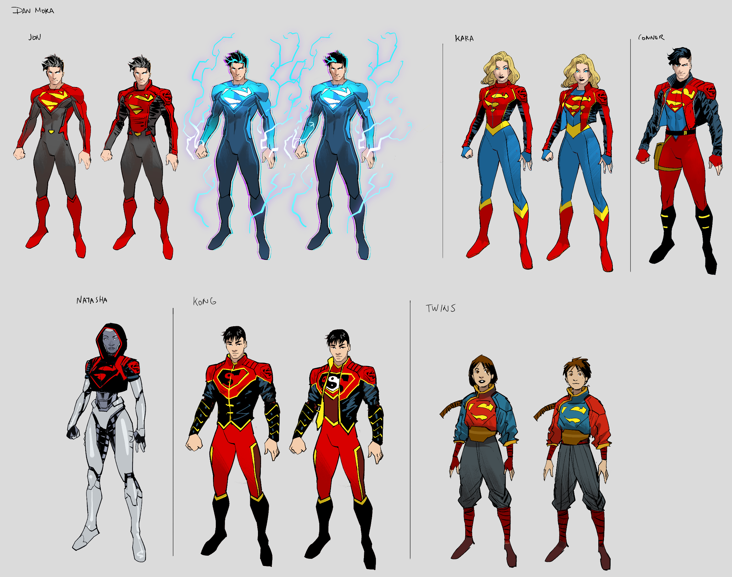 Action Comics Character Designs by Dan Mora