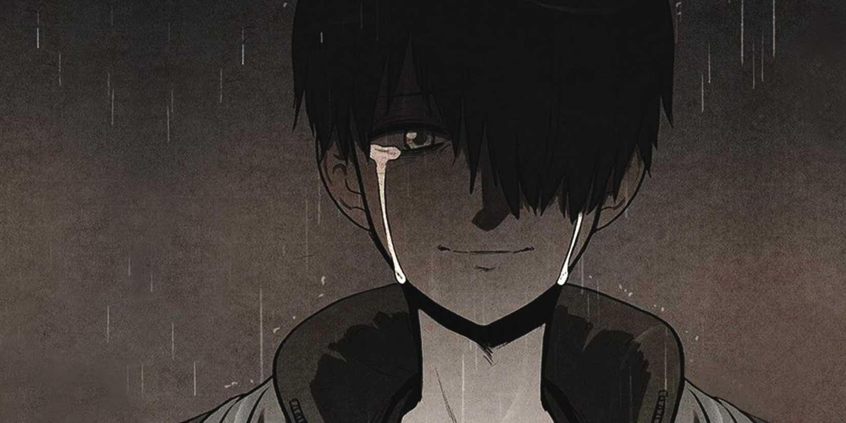 Seon Jin, the tortured young protagonist of the horror manhwa Bastard.