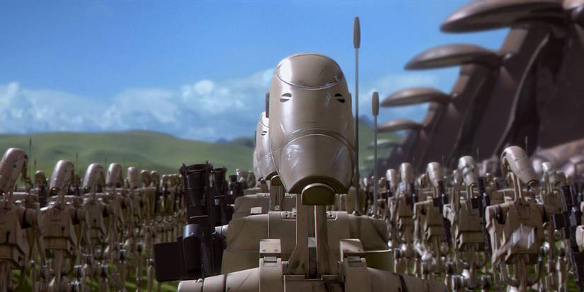 Battle Droids deploy on Naboo in Star Wars: Episode I - The Phantom Menace.