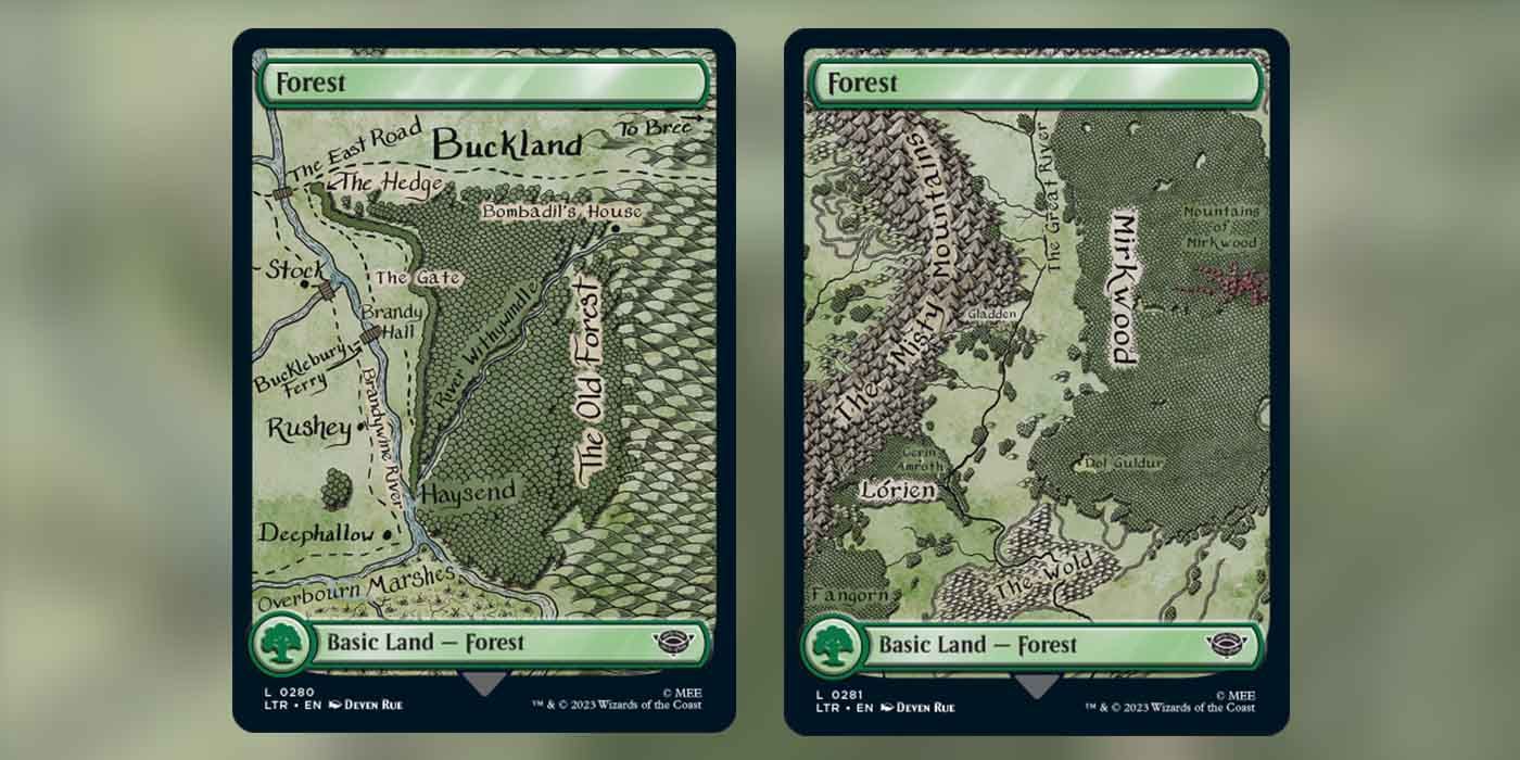 MTG LotR Tales of Middle-earth Forest Land Cards