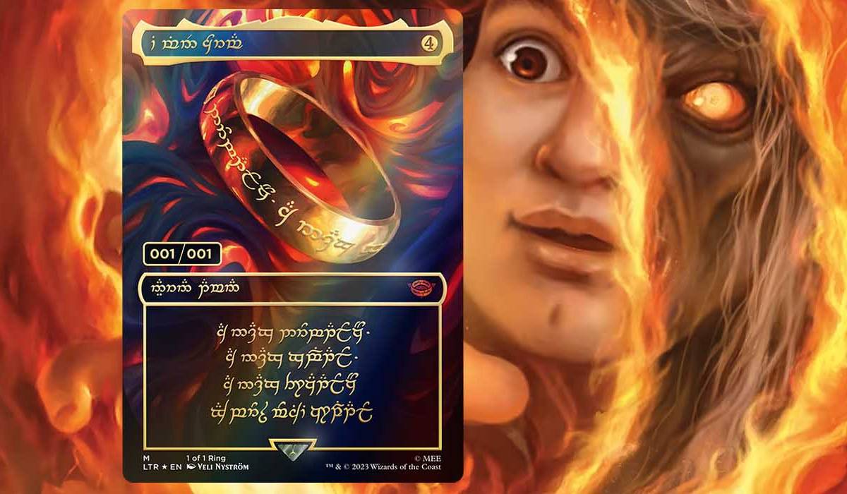 serialized lotr mtg cards The One Ring (Borderless Poster) (Serialized) [The Lord of the Rings: