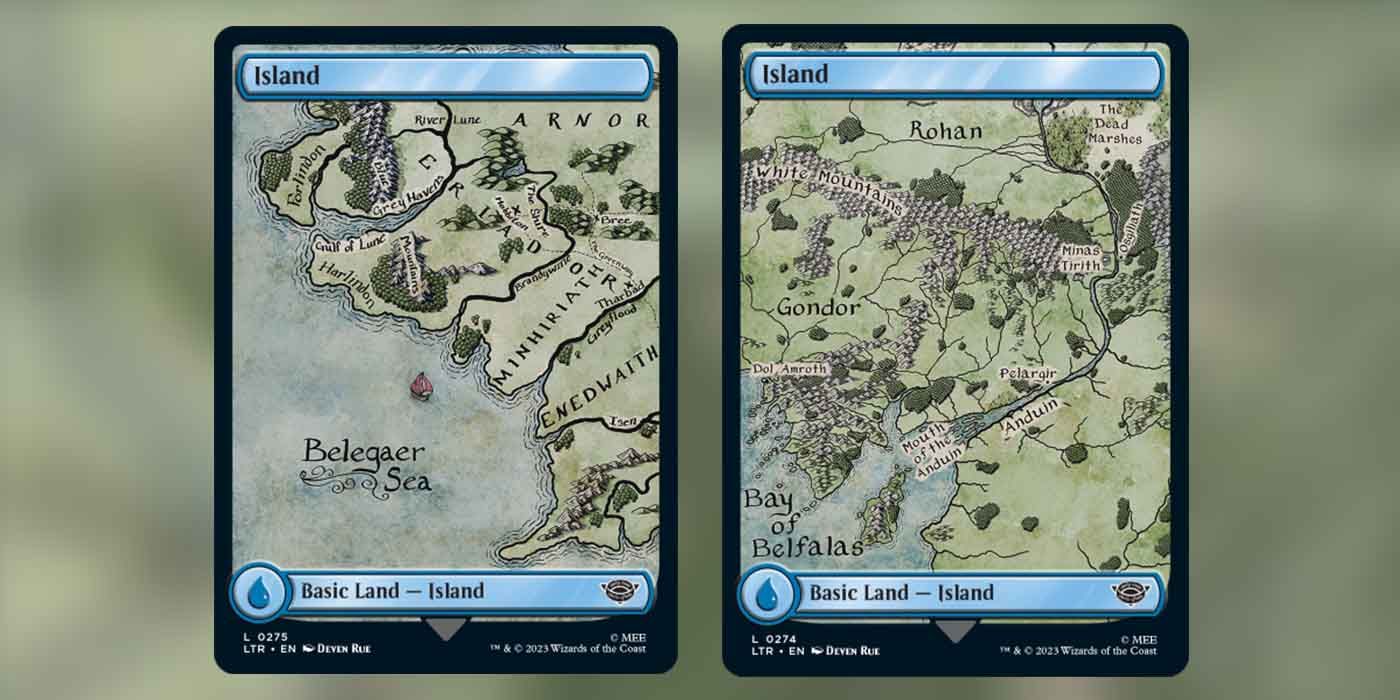 MTG LotR Tales of Middle-earth Island Land Cards