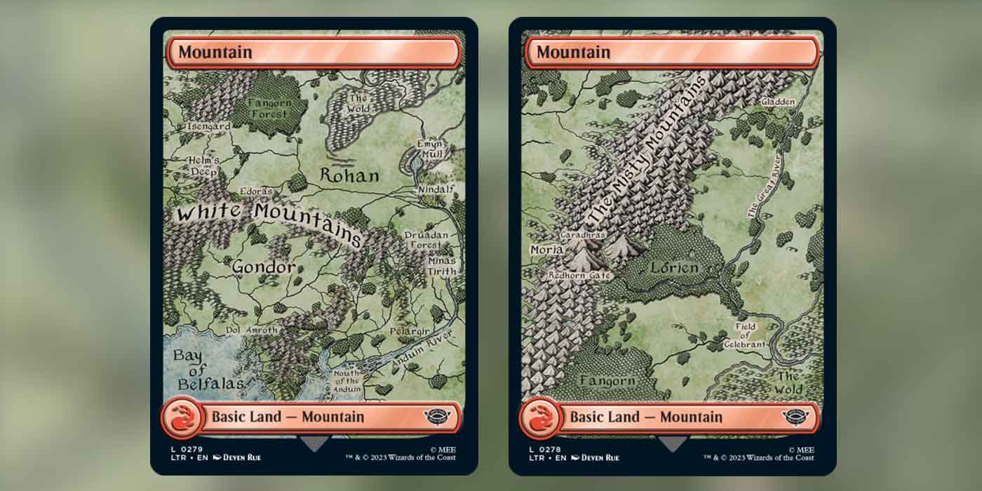 MTG LotR Tales of Middle-earth Mountain Land Cards