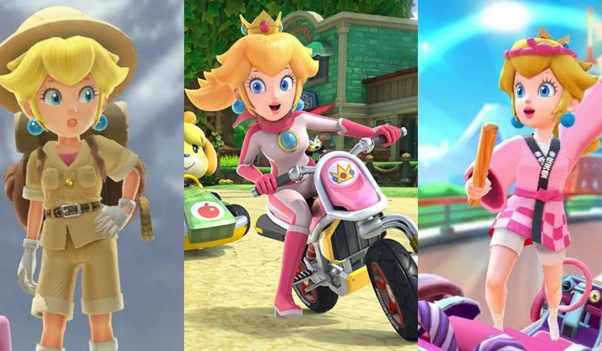 princess peach dressed as mario 10 Best Princess Peach Costumes In Mario, Ranked
