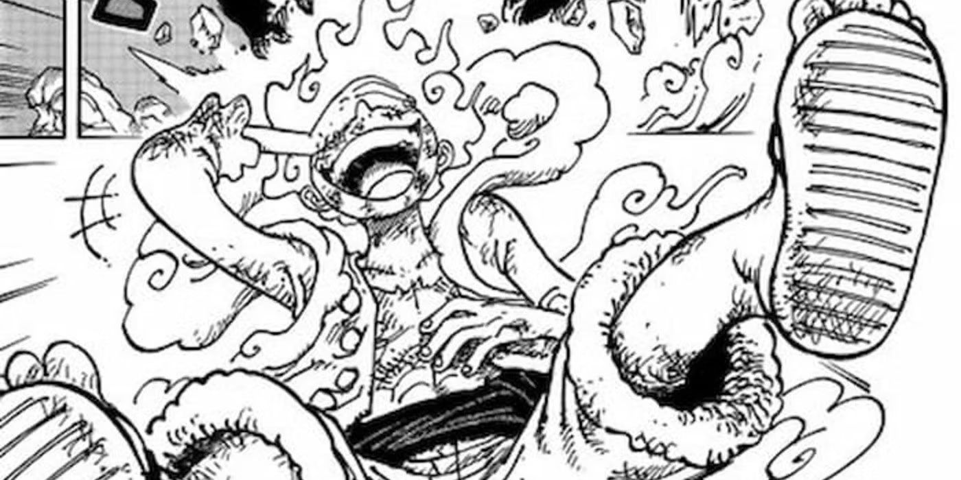 Luffy activates Gear 5, also known as Awakened Devil Fruit in One Piece.