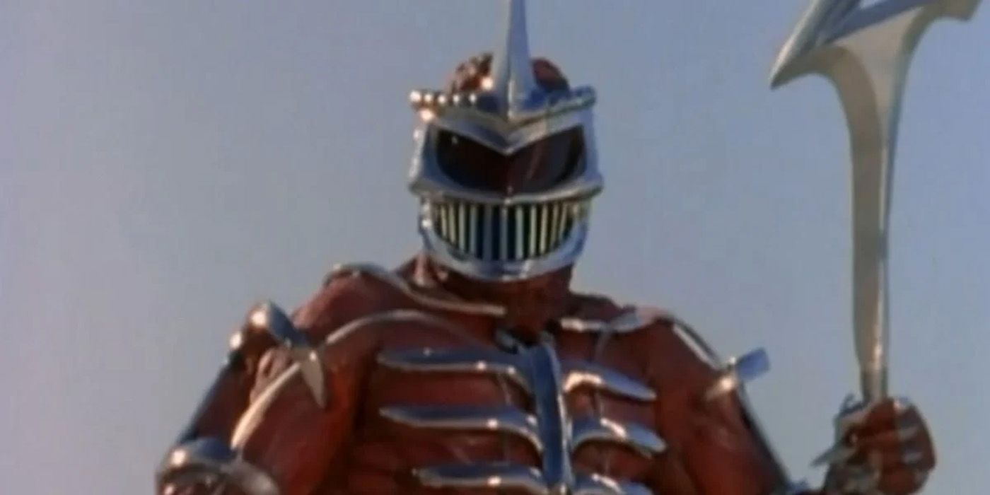 Lord Zedd appears outside on Mighty Morphin Power Rangers.