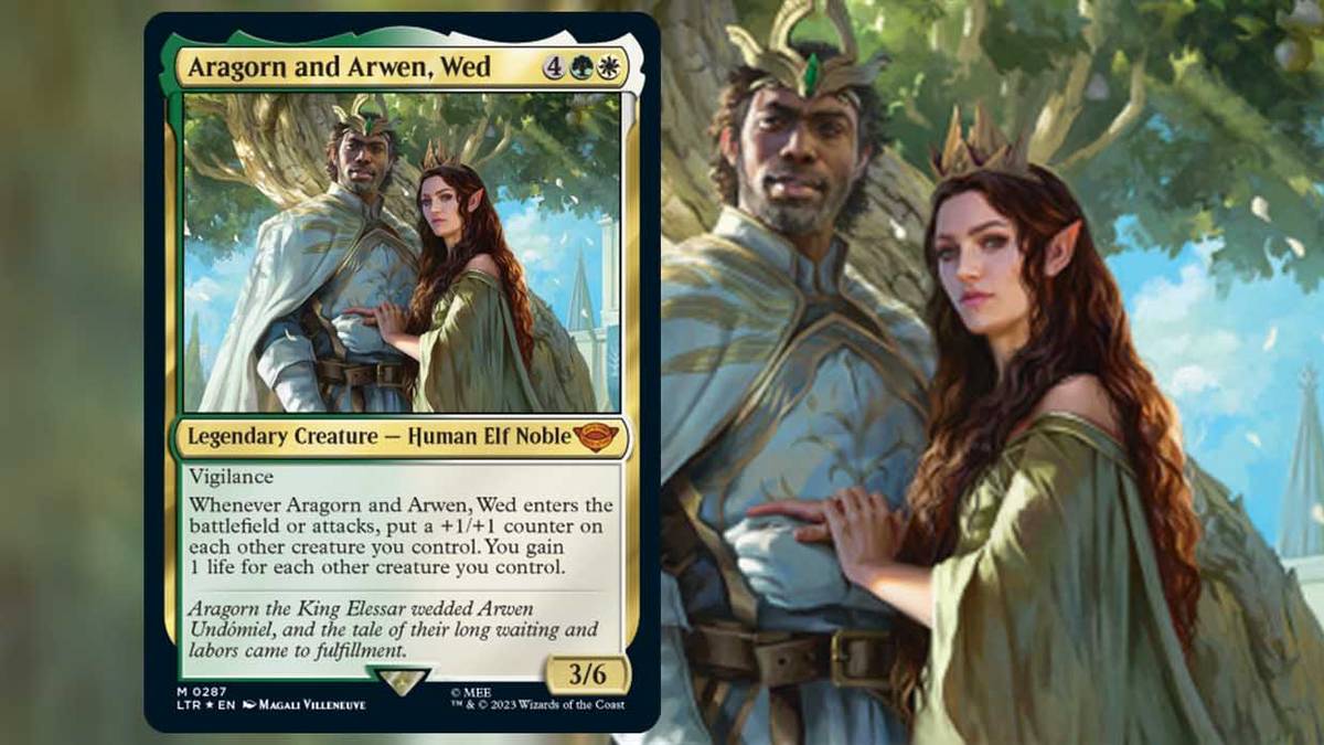 MTG: Aragorn and Arwen, Wed Is LotR: Tales of Middle-Earth's Best Commander Card MTG: Aragorn and Arwen, Wed Is LotR: Tales of Middle-Earth's Best Commander Card