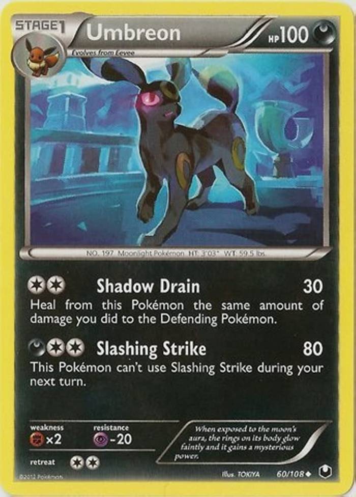 vintage pokemon cards value Rare Umbreon Pokemon Card Holographic Credit Card Skin main image 0