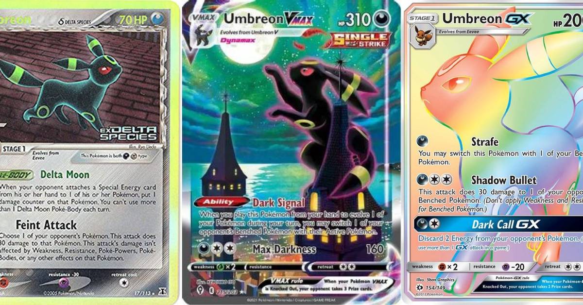 The 10 Rarest Umbreon Pokmon Cards, Ranked The 10 Rarest Umbreon Pokmon Cards, Ranked
