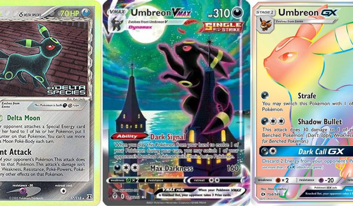 how many umbreon pokemon cards are there The 10 Rarest Umbreon Pokmon Cards, Ranked