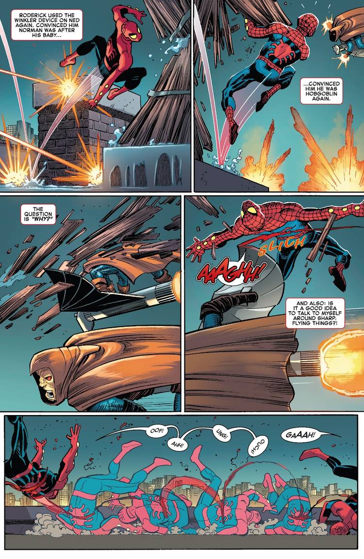John Romita Jr. drawing a fight between Spider-Man and Hobgoblin