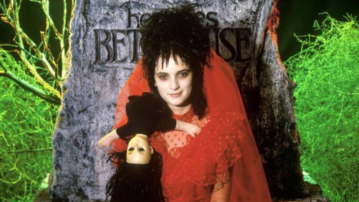 lydia from beetlejuice red dress Adult Deetz Short Wedding Costume - Beetlejuice, Red, Small Shoes and additional accessories sold separately The Real Reason Lydia Deetzs