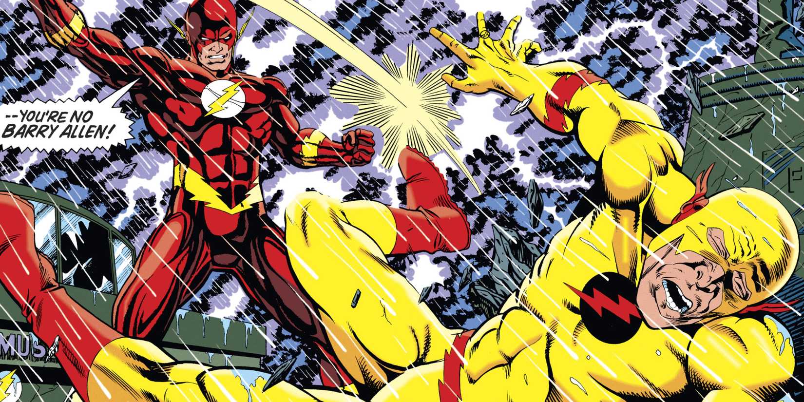 Wally West slapping Reverse Flash in DC Comics' The Flash; The Return of Barry All...