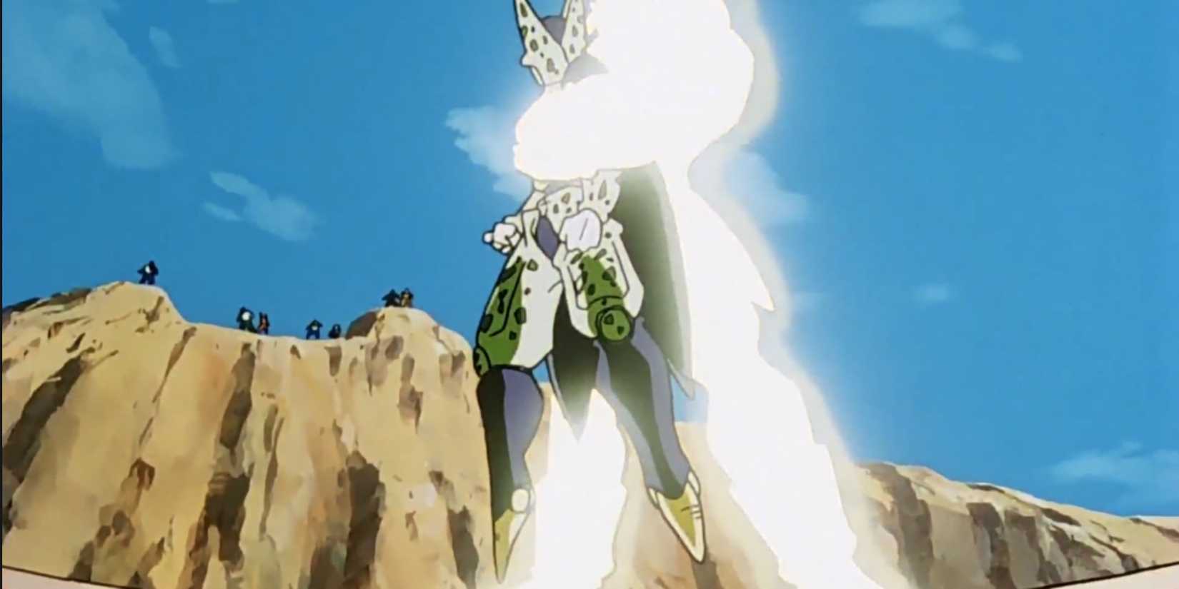 Android 16 triggers a self -destructive bomb on a perfect cell in Dragon Ball Z.