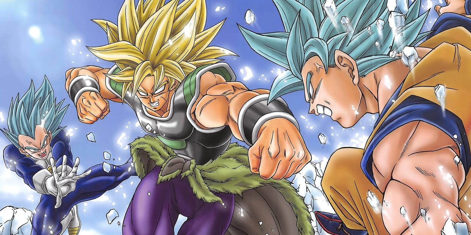 Goku and Vegeta fight Broly in the Dragon Ball Super manga