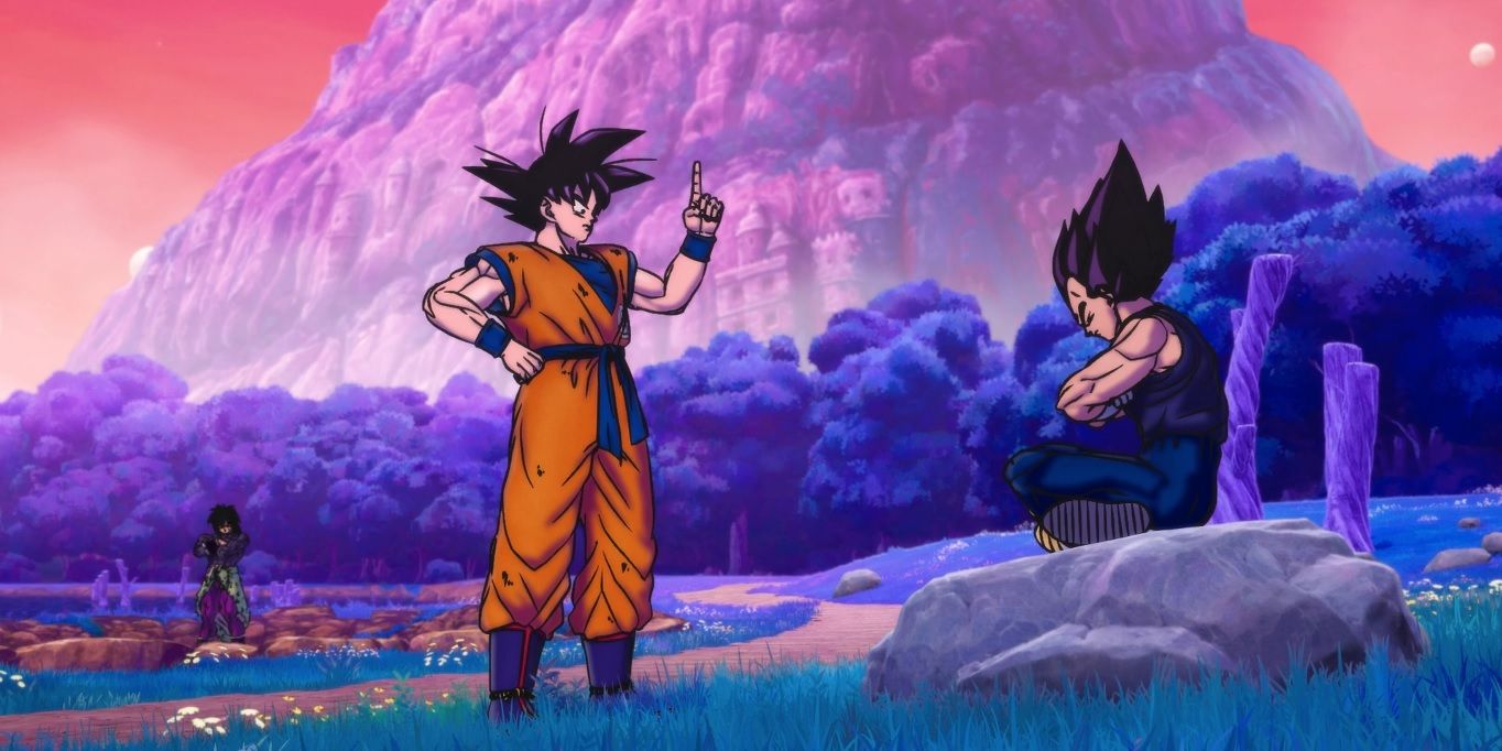 Goku lectures Vegeta on meditation in Dragon Ball Super Super Hero