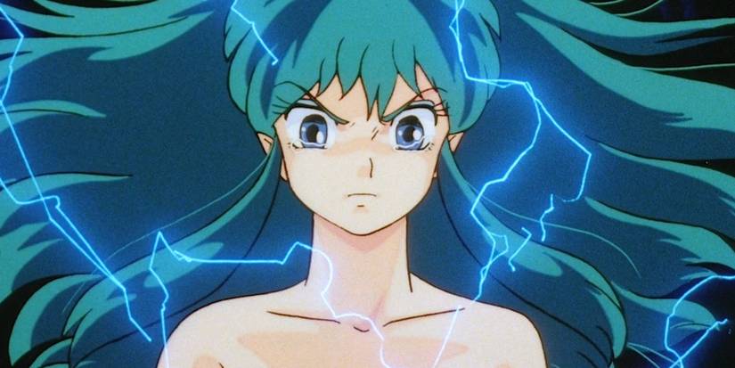Lum conjures electricity in Urusei Yatsura.