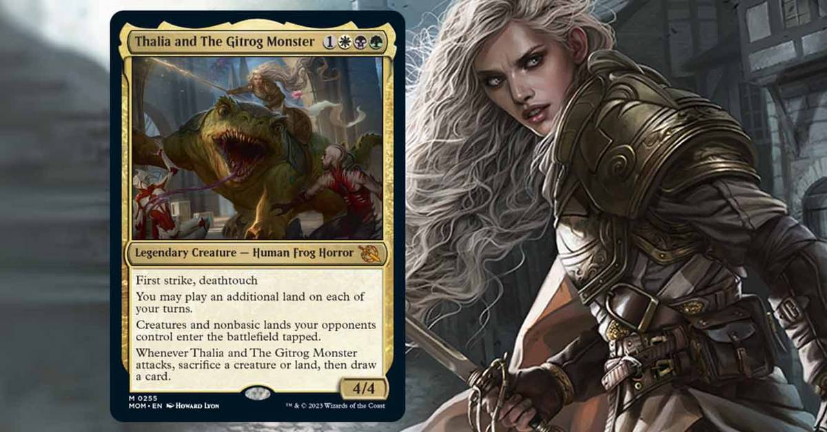 thalia mtg cards Thalia, Guardian of Thraben (Foil Etched) [Multiverse Legends] List.remove(d MTG: Thalia and The Gitrog