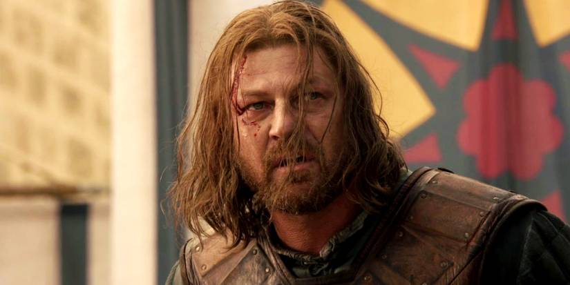 Ned Stark (Sean Bean) looks nervous before his execution in HBO's Game of Thrones series.