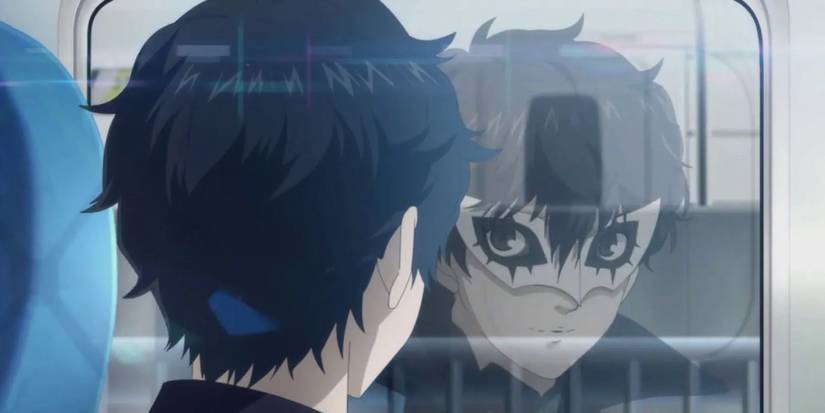 The protagonist sees Joker in his reflection in Persona 5 Royal
