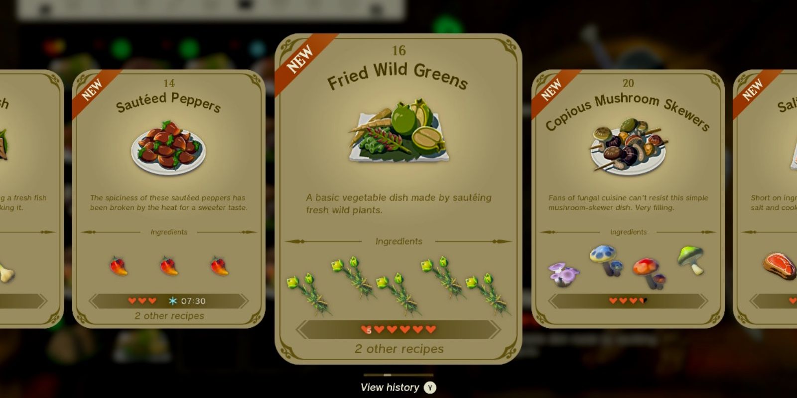 Breath of the Wild's Recipes