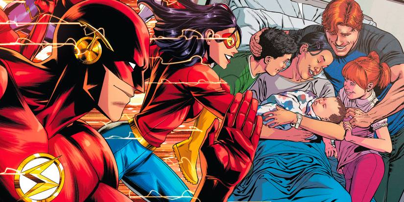 Wally West and Linda Park's third child is born in The Flash #798, while Linda los...