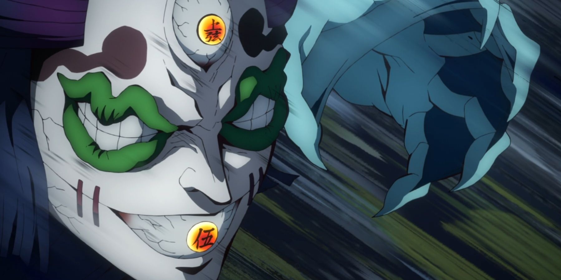 Gyokko attacks with his claws in Demon Slayer