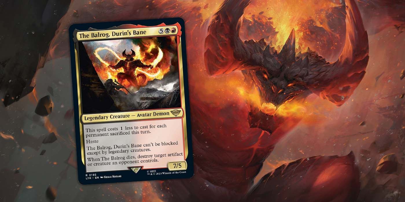 balrog mtg card The Balrog, Durin's Bane Is MTG's Strongest Treasure Commander Ever