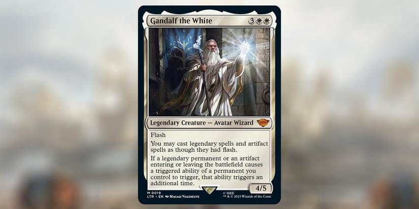 mtg gandalf the white commander deck Gandalf the White LotR DOUBLE TRIGGERS Magic MTG Custom Commander Deck main image 0