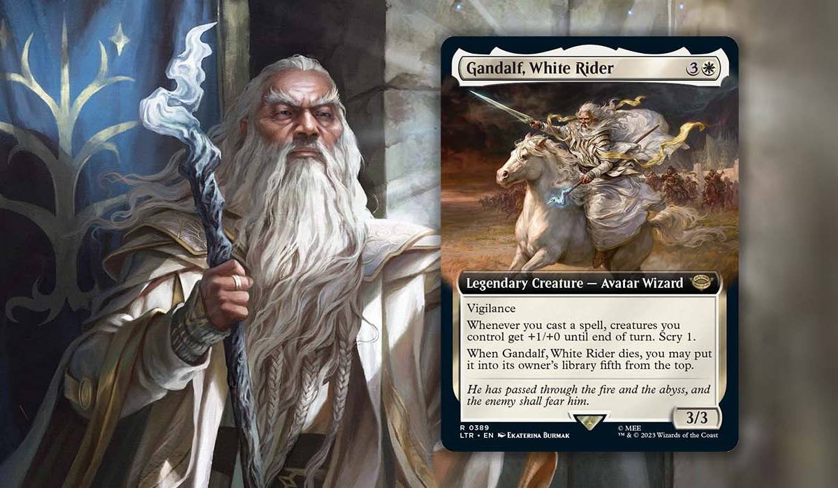 gandalf mtg cards Gandalf the White LotR DOUBLE TRIGGERS Magic MTG Custom Commander Deck main image 0