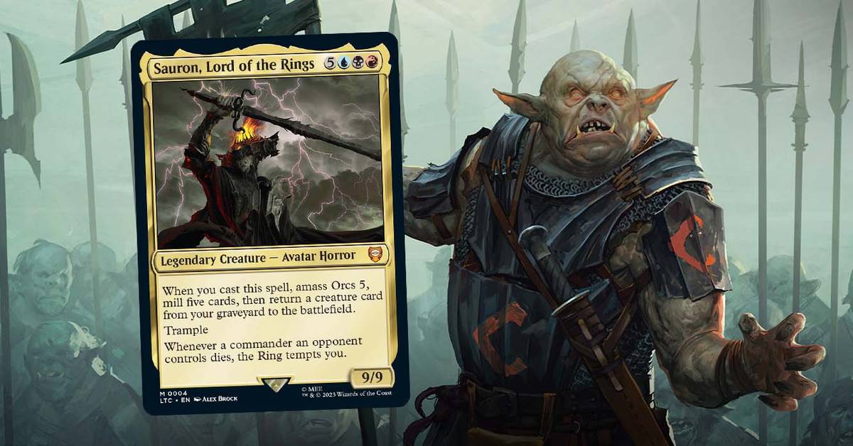 amass orcs mtg cards Amazon.com: Orc Commander Deck - Sauron - EDH - Grixis Blue Black Red - Lord of The Rings LOTR - 100 Card - Custom Magic The Gathering Deck Amassing Value With Amass -