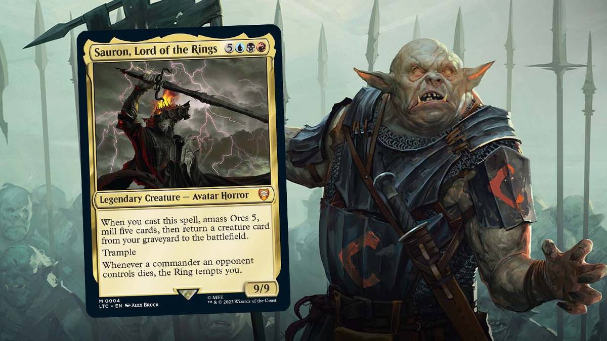 mtg lotr orc cards Sauron, the Dark Lord LotR THE RING TEMPS YOU AMASS ORCS Magic Mtg Cus –  CommanderComplete