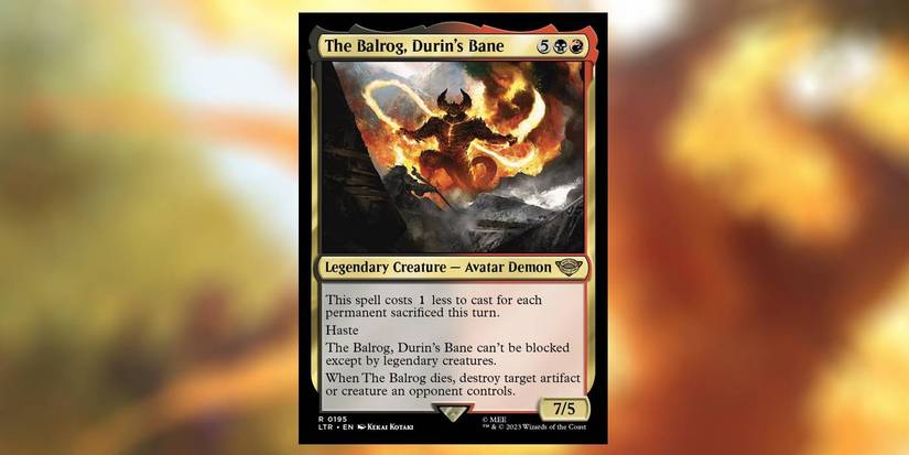 The Balrog, Durin's Bane Is MTG's Strongest Treasure Commander Ever The Balrog, Durin's Bane Is MTG's Strongest Treasure Commander Ever