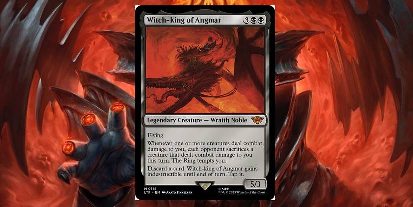 witch king mtg card Magic the Gathering Lord of the Rings Witch-King of Angmar LTR #423 PS –  Rotterdam Comics main image 1