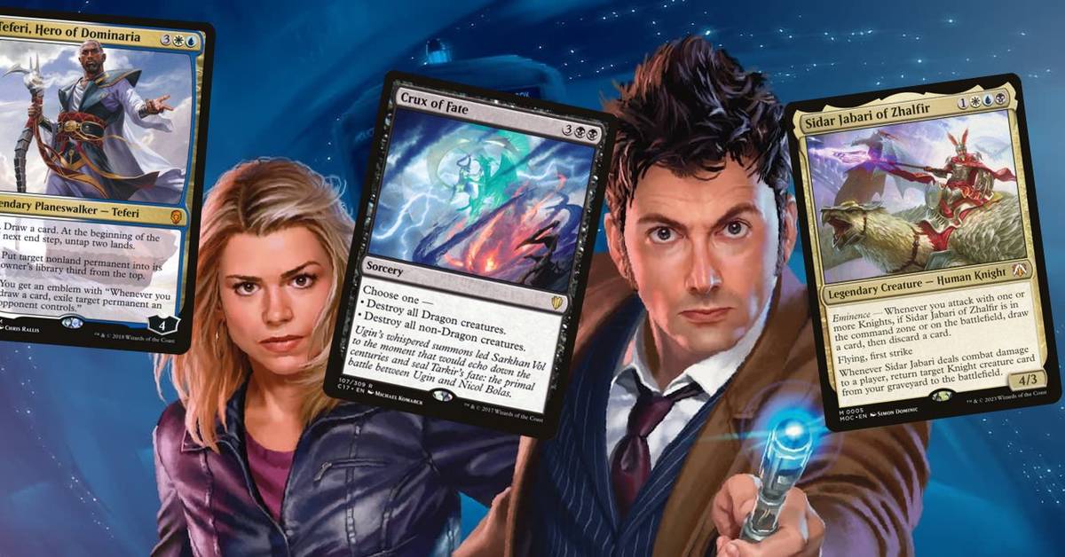 time travel cards mtg Magic: The Gathering Doctor Who Commander Deck All cards will be carefully packed for safe transit Travel the Vortex with DOCTOR